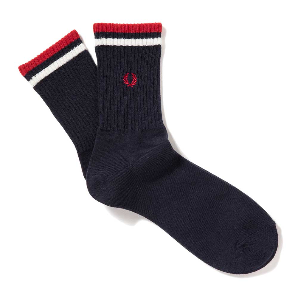 FRED PERRY フレッドペリー TIPPED SHORT SOCKS F19805 ショートソックス(日本製)