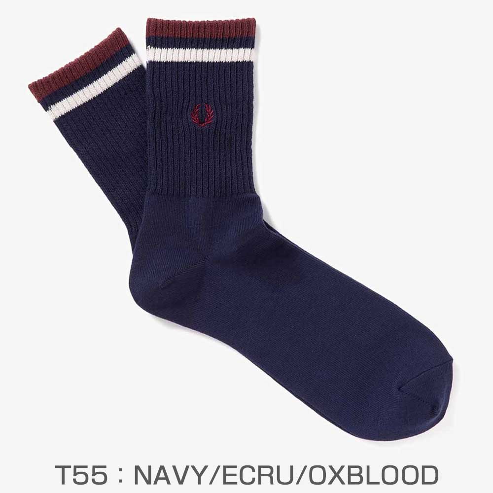 FREDPERRYフレッドペリーTippedShortSocksF19998ティップドショートソックス(日本製)