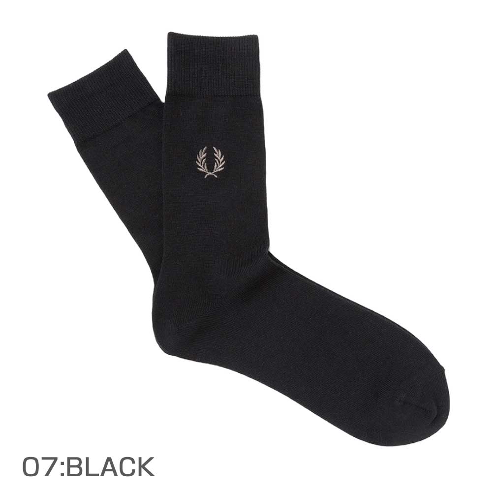 FREDPERRYフレッドペリーEmbroideredSocksF20006(日本製)クルーソックス靴下