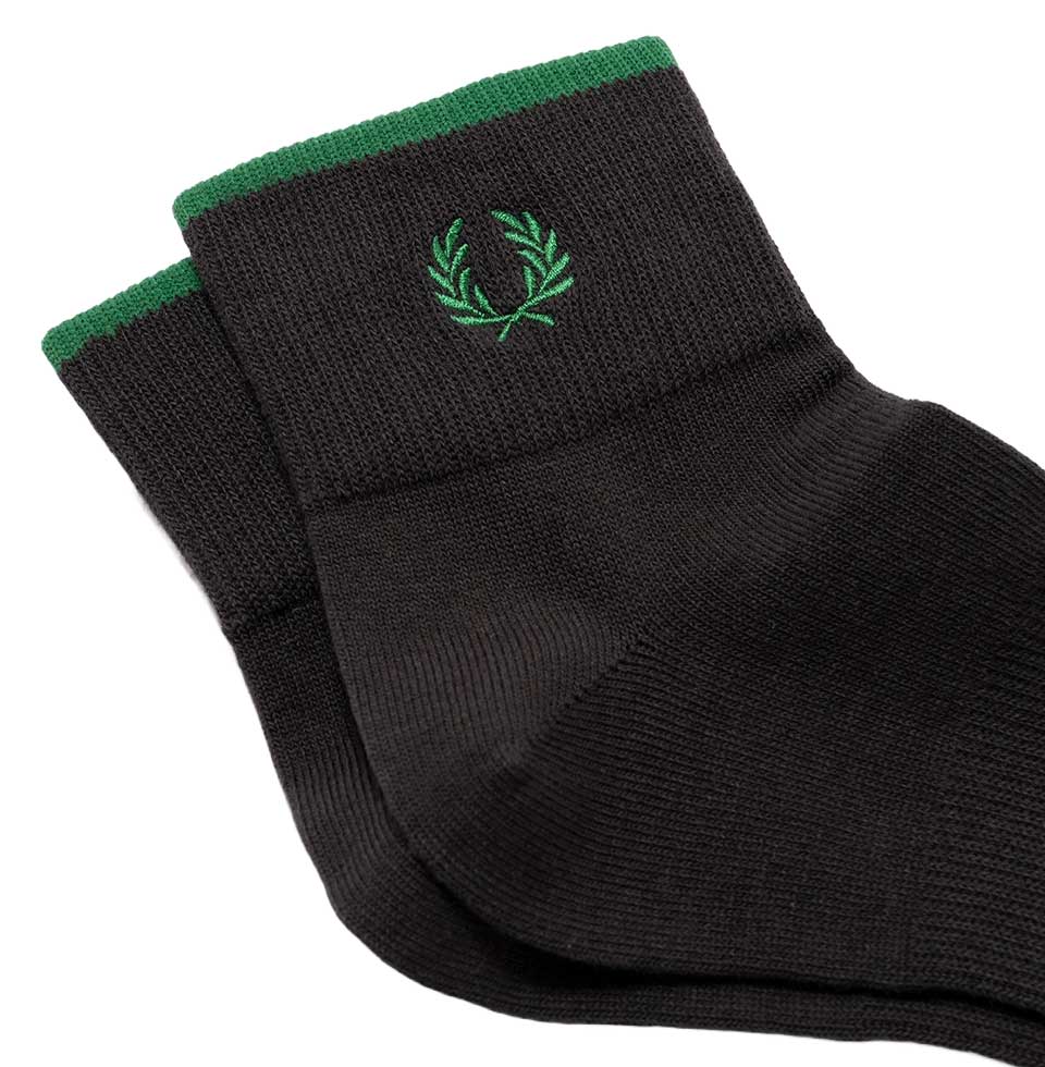 FRED PERRY フレッドペリー Single Tipped Short Socks F20009 アンクルソックス(日本製)