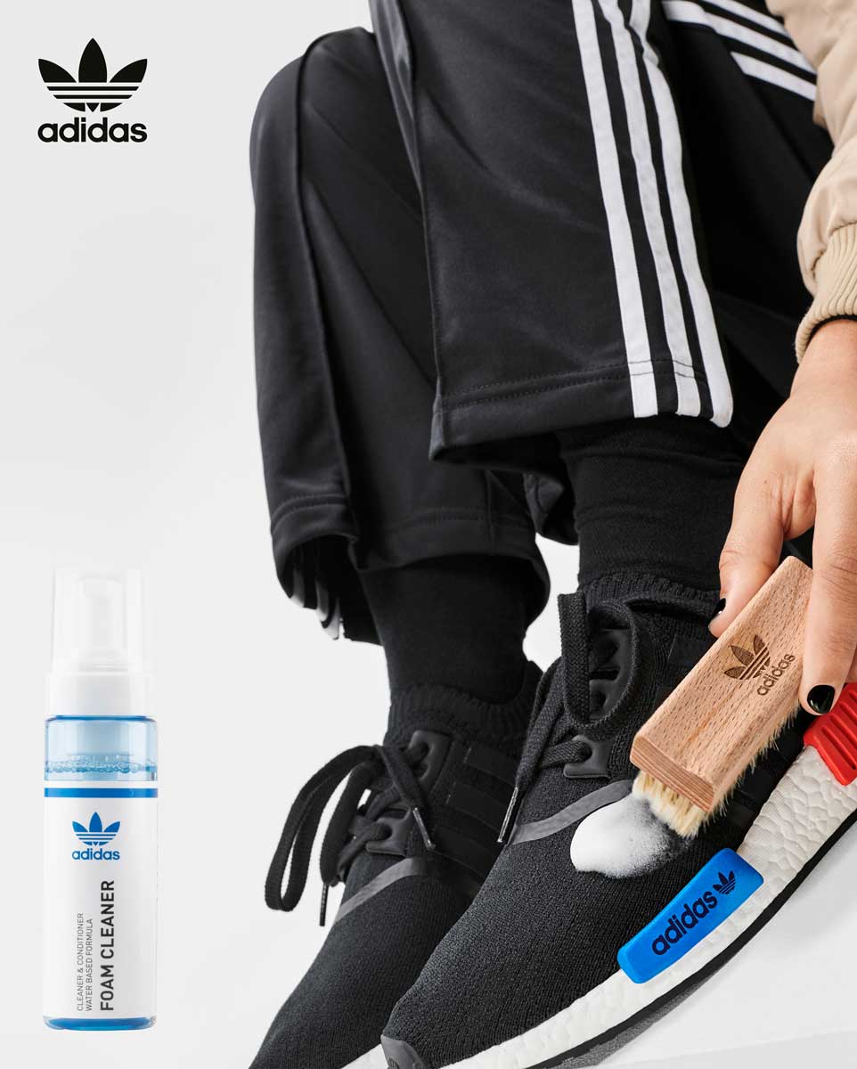 adidas アディダス BRUSH スニーカーブラシ(馬毛100%) スニーカー ケア 幅広い素材に使用可能(ドイツ製)