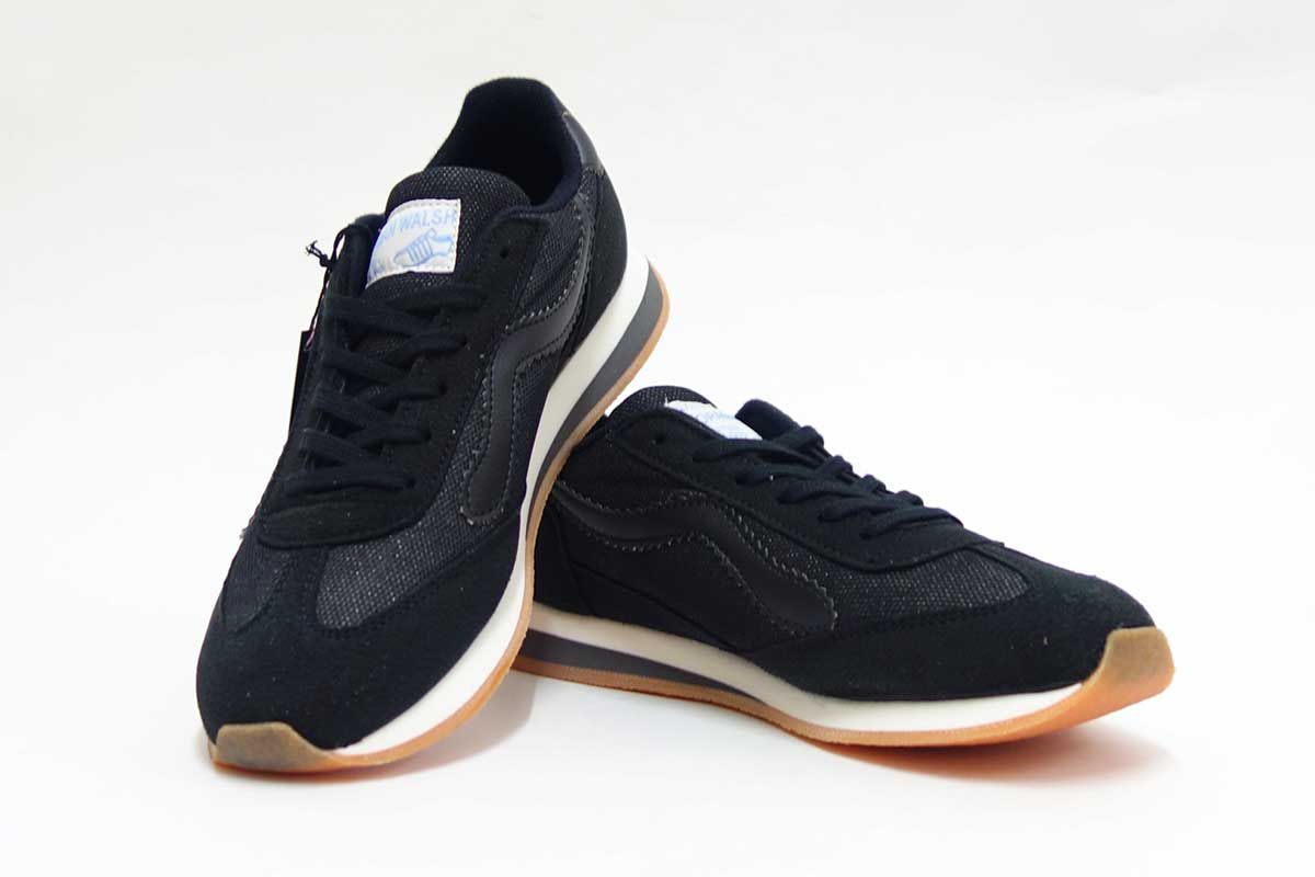 WALSH ウォルシュ FRC 71007(ユニセックス) Fierce Mesh カラー:ブラック/ホワイト(英国製) ナイロン&ヴェロン&PVCのランニングスニーカー 「靴」