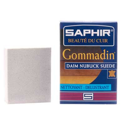 フランス製起毛革用クリーナー(消しゴムタイプ) SAPHIR サフィール スエード&ヌバック ラバークリーナー 起毛素材の部分汚れ落しに靴 シューズ メール便可