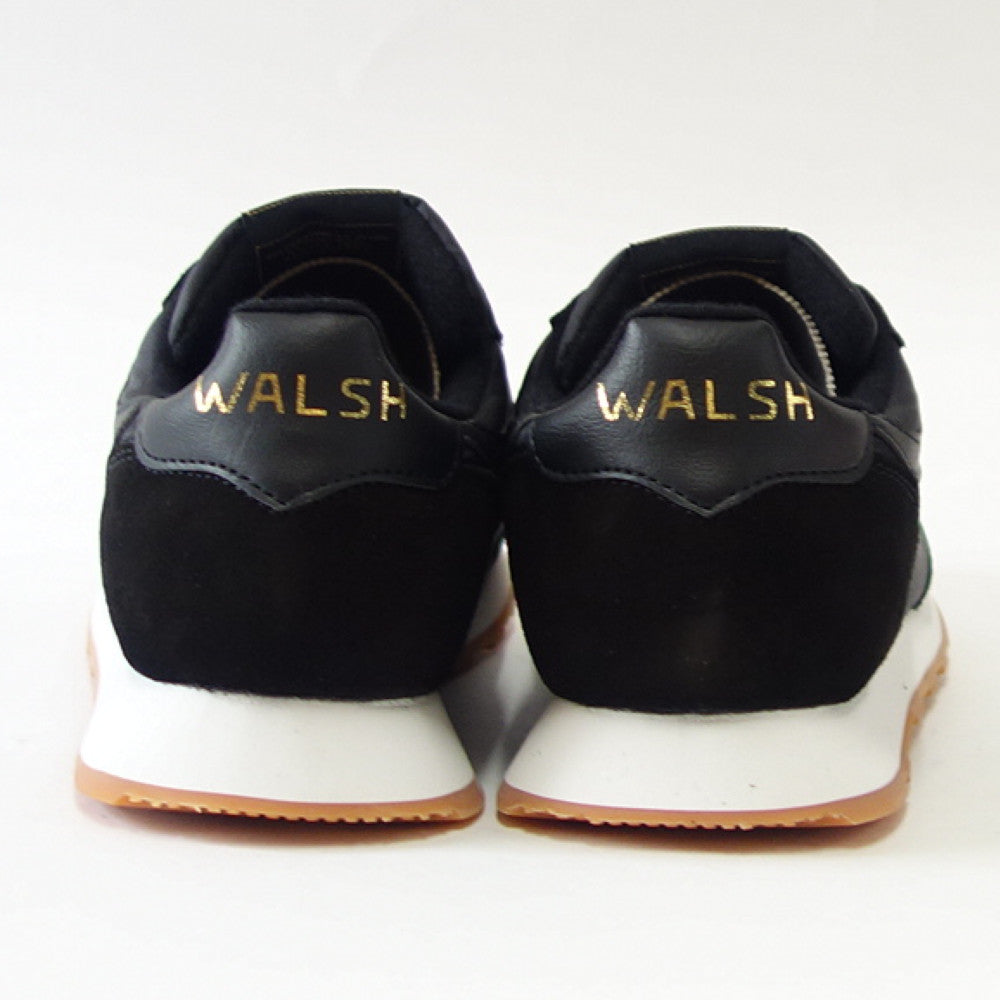 WALSH ウォルシュ HOR 50032(ユニセックス) HORWICH カラー:ブラック(英国製) スエード&人工繊維&PVCのランニングスニーカー 「靴」