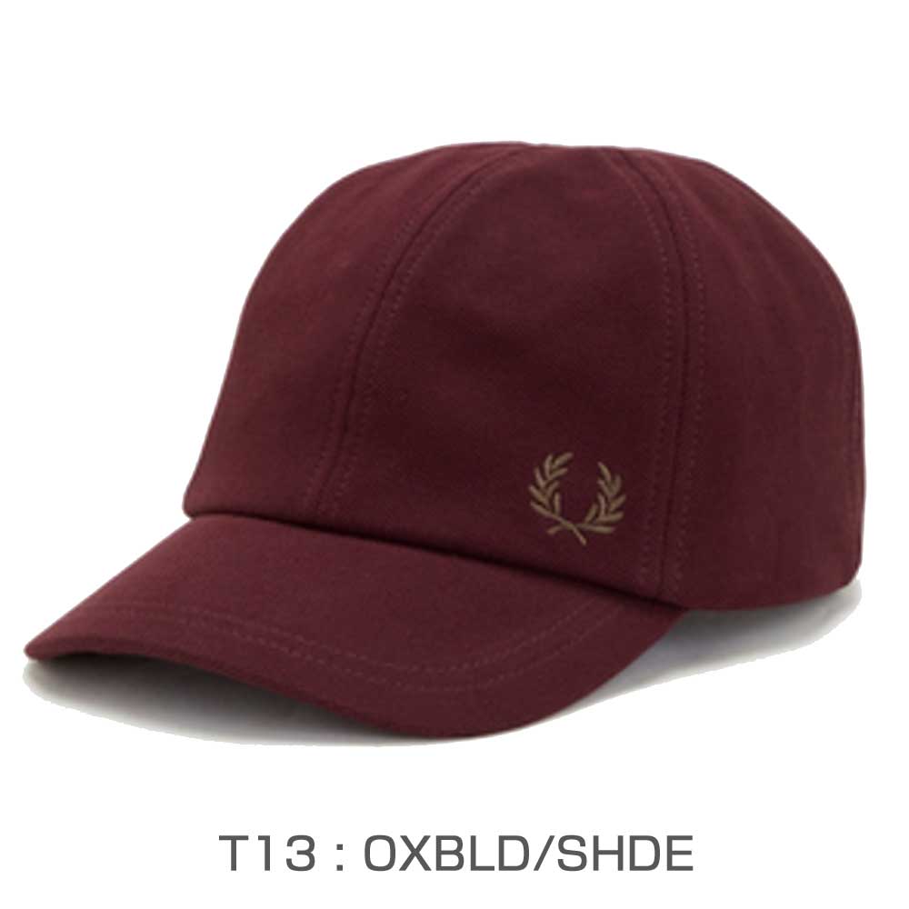 FRED PERRY フレッドペリー Pique Classic Cap HW6726(キャップ) ユニセックス フリーサイズ 帽子 カーブドバイザー ストラップ調整