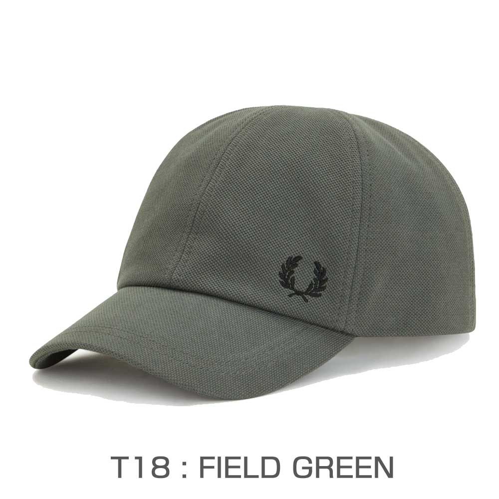 FRED PERRY フレッドペリー Pique Classic Cap HW6726(キャップ) ユニセックス フリーサイズ 帽子 カーブドバイザー ストラップ調整