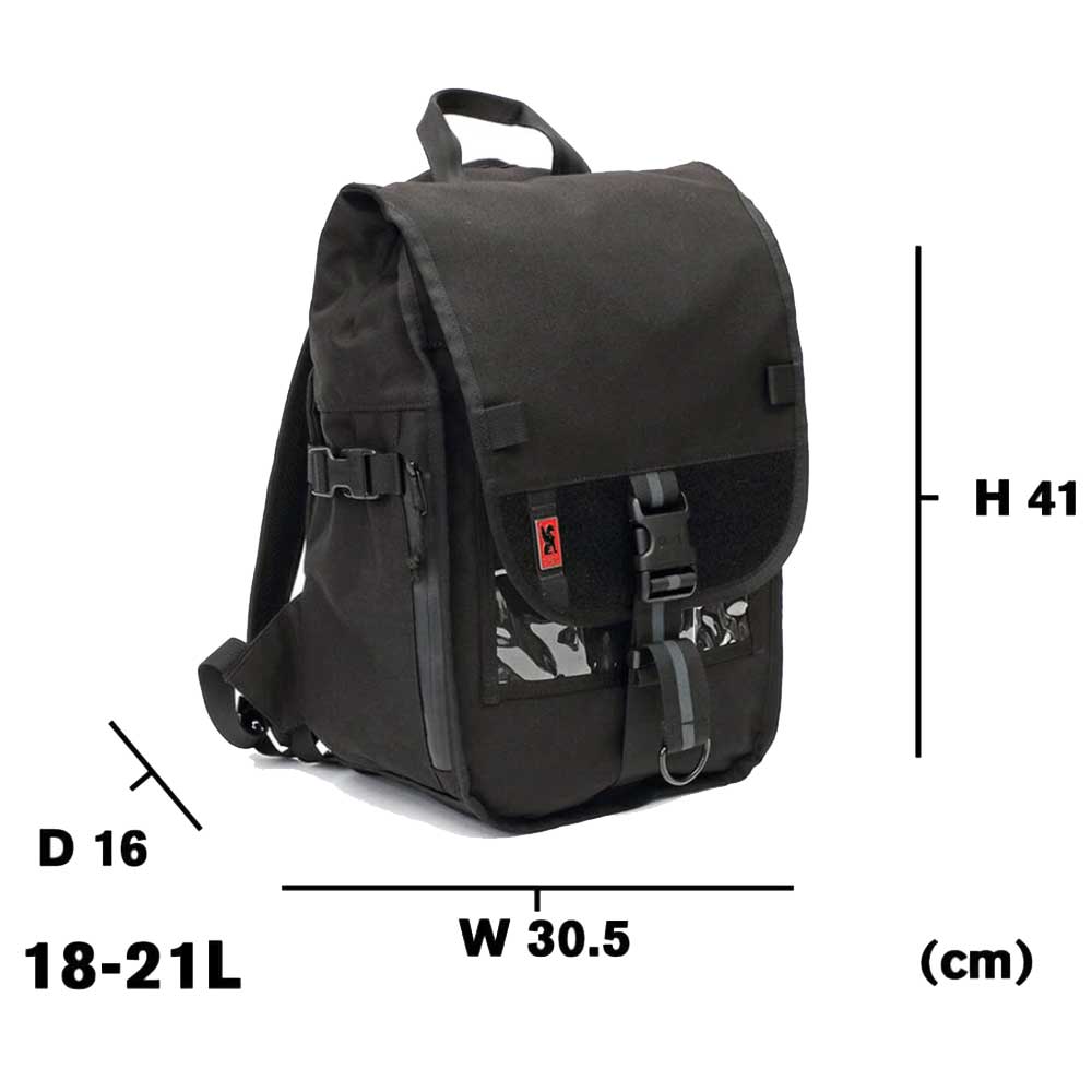 CHROME クローム WARSAW SMALL BACKPACK 18L(ワルシャワ スモール 18L) JP196BK カラー:ブラック 容量 18L 耐水 バックパック