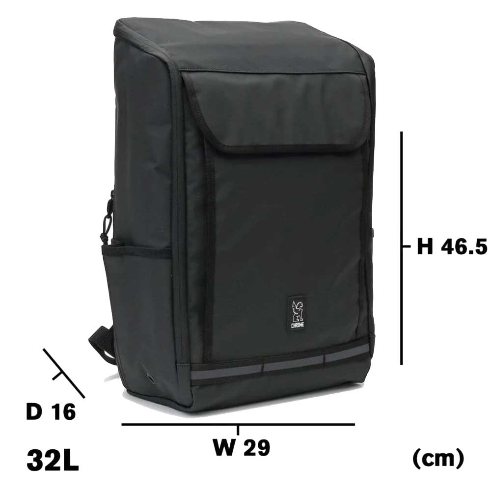 CHROME クローム VOLCAN PACK PLUS(ボルカン パック プラス) 完全防水バックパック JP199BKTP (カラー BLACK TARP) 容量:32L 防水 メッセンジャーバック デイパック