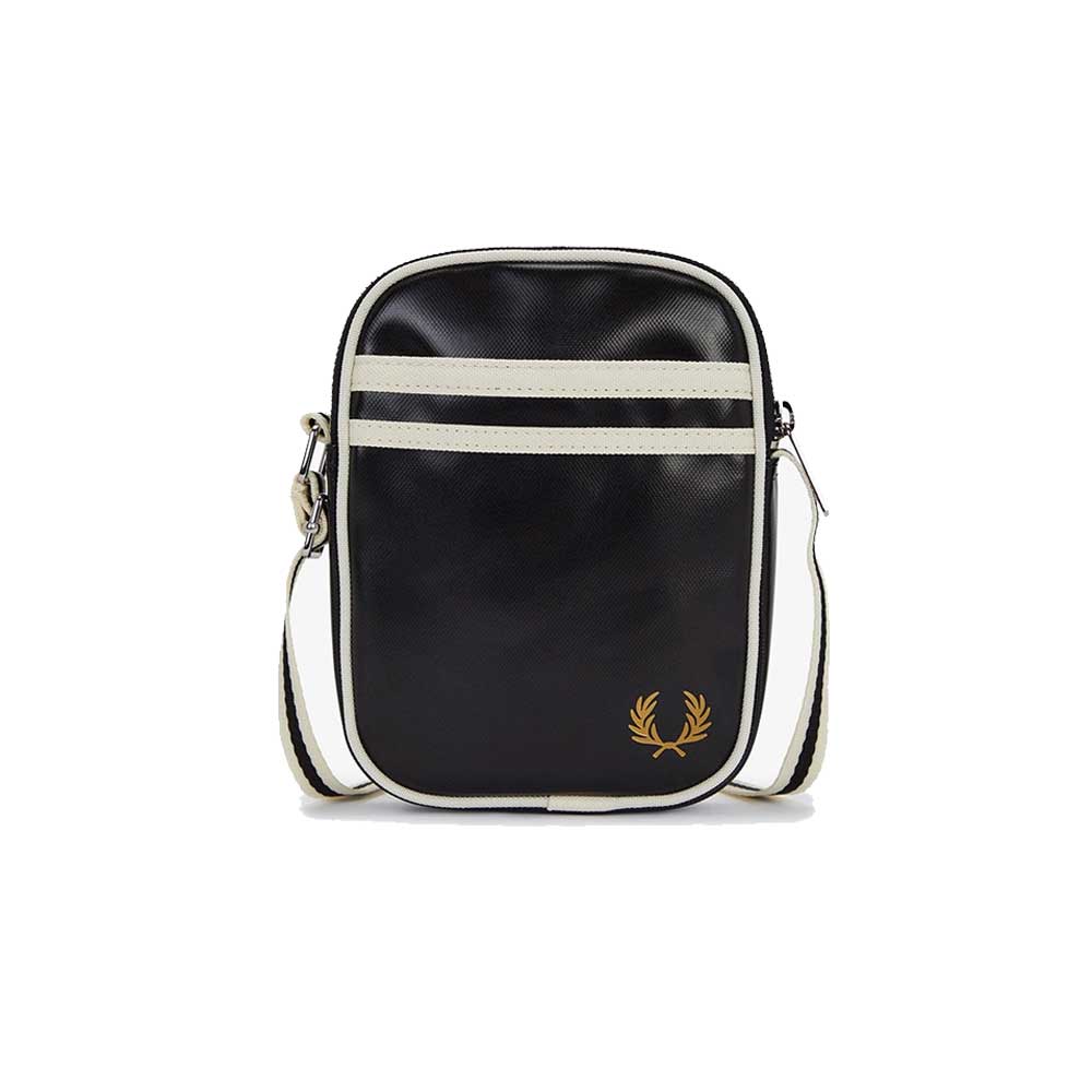 フレッドペリーバッグFREDPERRYClassicSmallSideBagL1179(D57:BLACK/ECRU)ショルダーボディバッグ