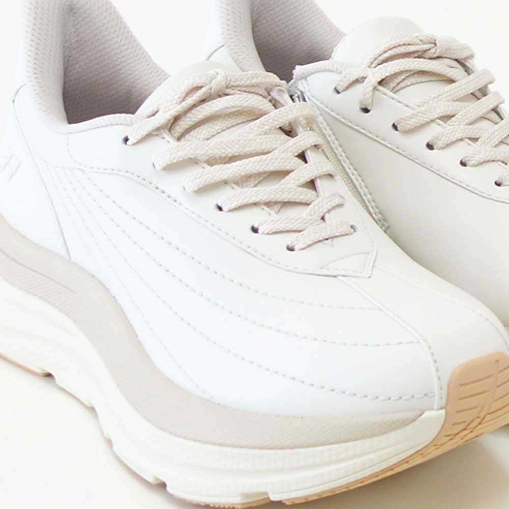 ヨネックスYONEXL128200オフホワイト(レディース)撥水快適ウォーキングパワークッションプラスハンズフリー楽々フィット3.5E膝腰負担軽減旅行靴