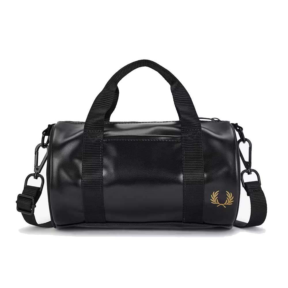フレッドペリーバッグFREDPERRYTonalClassicMiniBarrelBagL1400774(BLACK/GOLD)ショルダーボストンバッグ