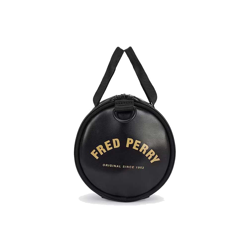 フレッドペリーバッグFREDPERRYTonalClassicMiniBarrelBagL1400774(BLACK/GOLD)ショルダーボストンバッグ