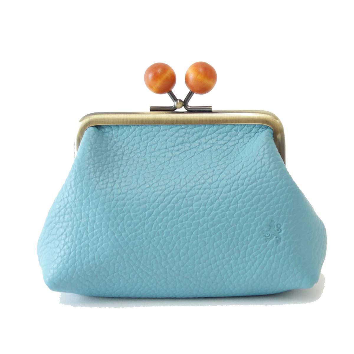 ラヘラ Lahella small goods スモールグッズ L-148 ブルー(日本製) イタリアンレザーがま口