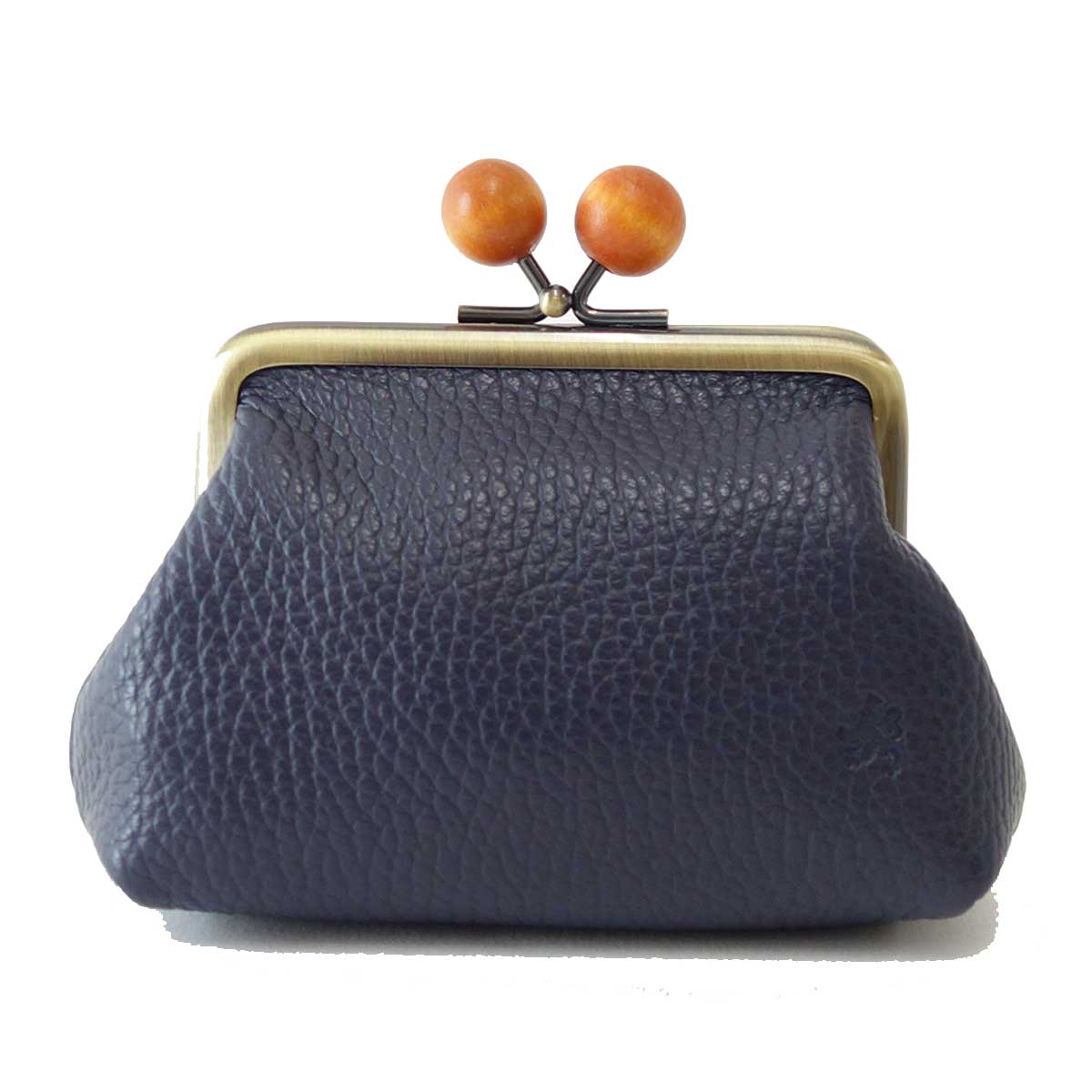 ラヘラ Lahella small goods スモールグッズ L-148 ネイビー(日本製) イタリアンレザーがま口