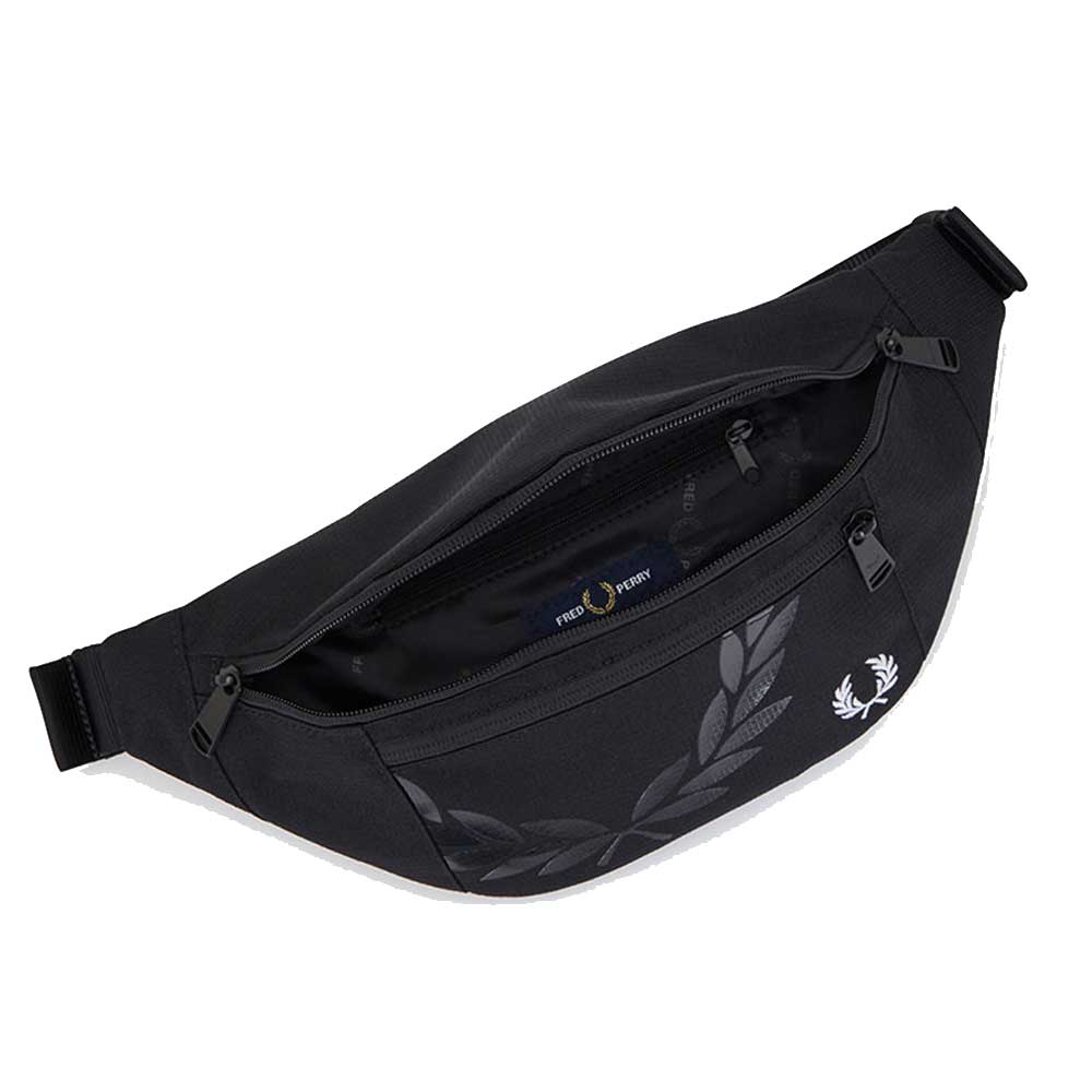 FREDPERRYフレッドペリーPrintedLaurelWreathRipstopCrossbodyBagL6277102(BLACK)ボディバックメッセンジャーバッグ