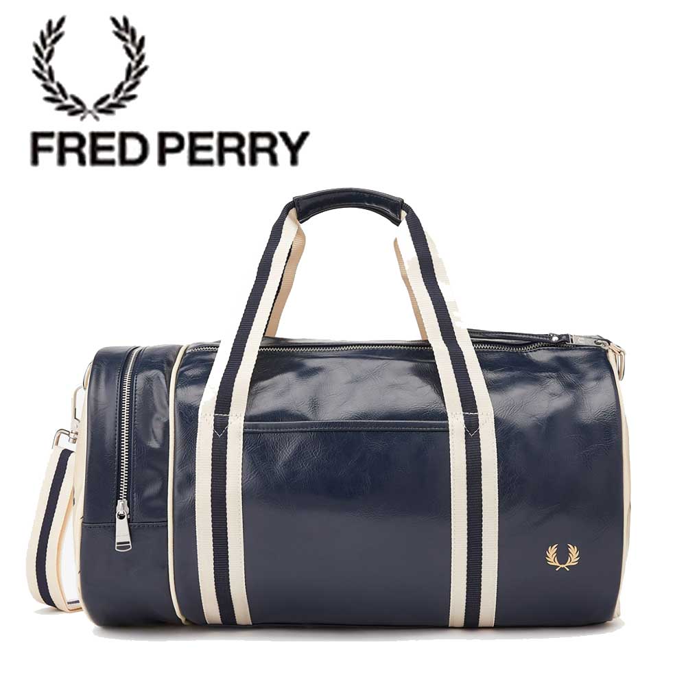 フレッドペリー バッグ FRED PERRY CLASSIC BARREL BAG L7220 635(ネイビー) バレルバッグ ドラムバッグ ボストンバッグ
