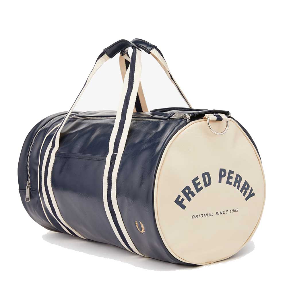 フレッドペリー バッグ FRED PERRY CLASSIC BARREL BAG L7220 635(ネイビー) バレルバッグ ドラムバッグ ボストンバッグ