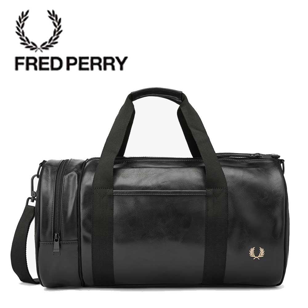 フレッドペリー バッグ FRED PERRY TONAL BARREL BAG L7223 102(ブラック) バレルバッグ ドラムバッグ ボストンバッグ