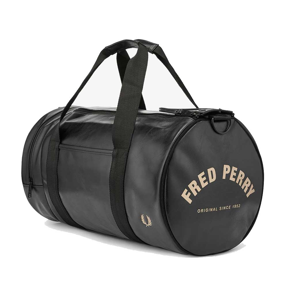 フレッドペリー バッグ FRED PERRY TONAL BARREL BAG L7223 102(ブラック) バレルバッグ ドラムバッグ ボストンバッグ