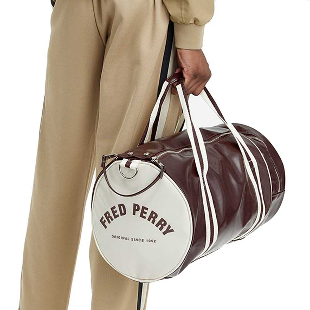 フレッドペリーバッグFREDPERRYCLASSICBARRELBAGL7255V65(CARRINGTONBRICK/ECRU)バレルバッグドラムバッグボストンバッグ
