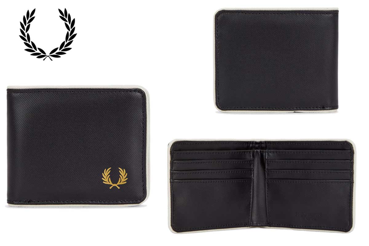 FREDPERRYフレッドペリーCoatedPolyesterBillfoldWalletL7305D57(ブラック)財布二つ折り