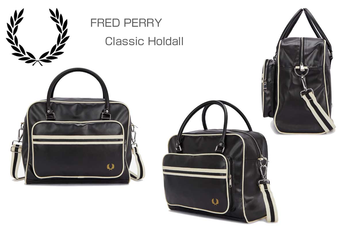 フレッドペリーバッグFREDPERRYClassicHoldallL8256D57(BLACK/ECRU)トートバッグショルダーボストンバッグ