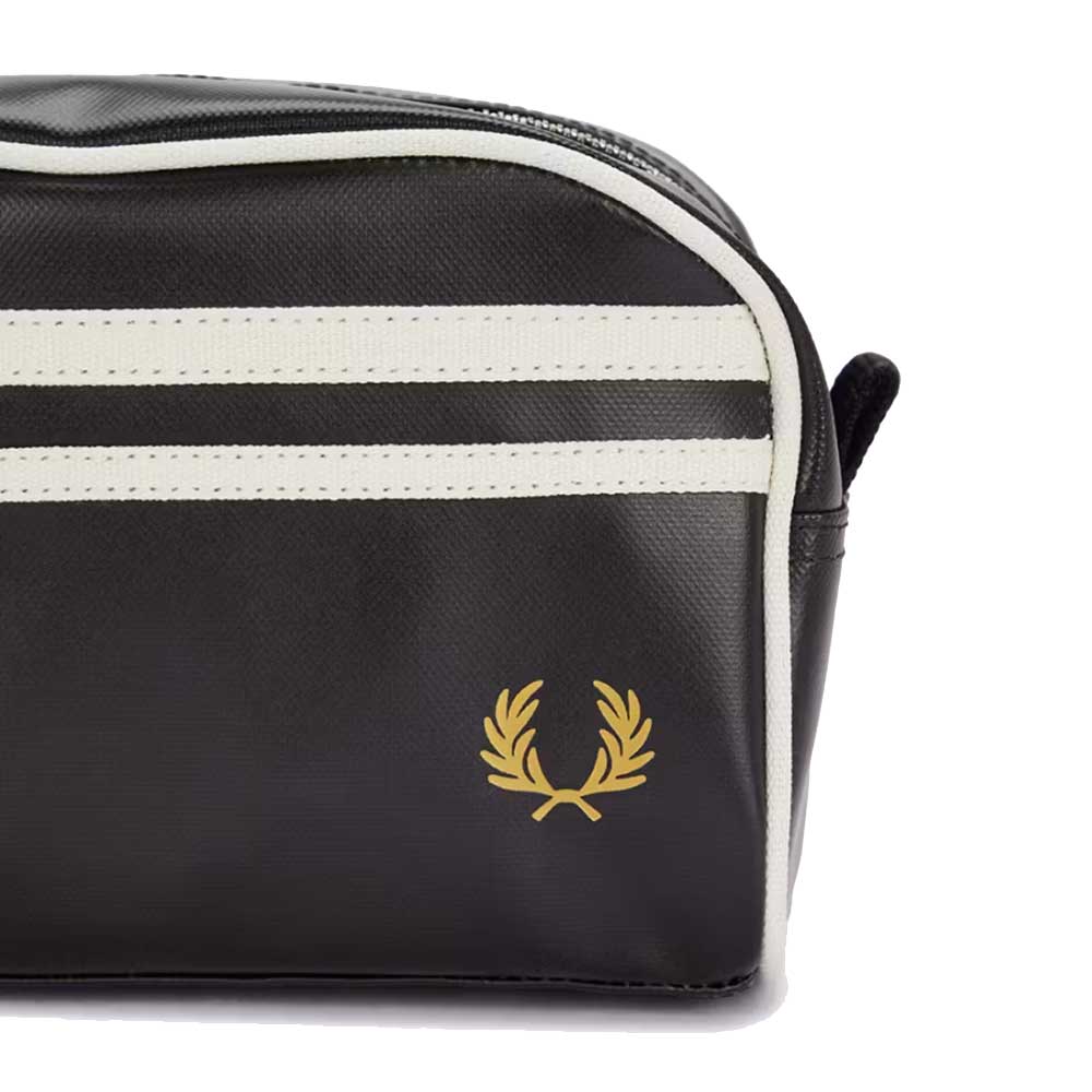 フレッドペリーバッグFREDPERRYCOATEDPOLYESTERWASHBAGL8298D57(BLACK/ECRU)ポーチセカンドバッグ
