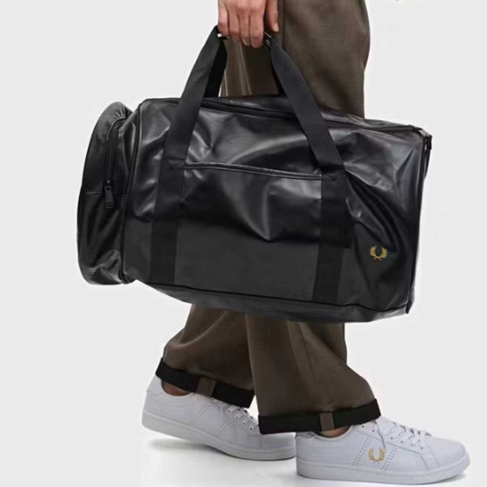 フレッドペリーバッグFREDPERRYTONALLARGEBARRELBAGL9255774(BLACK)ラージサイズバレルバッグドラムバッグボストンバッグ