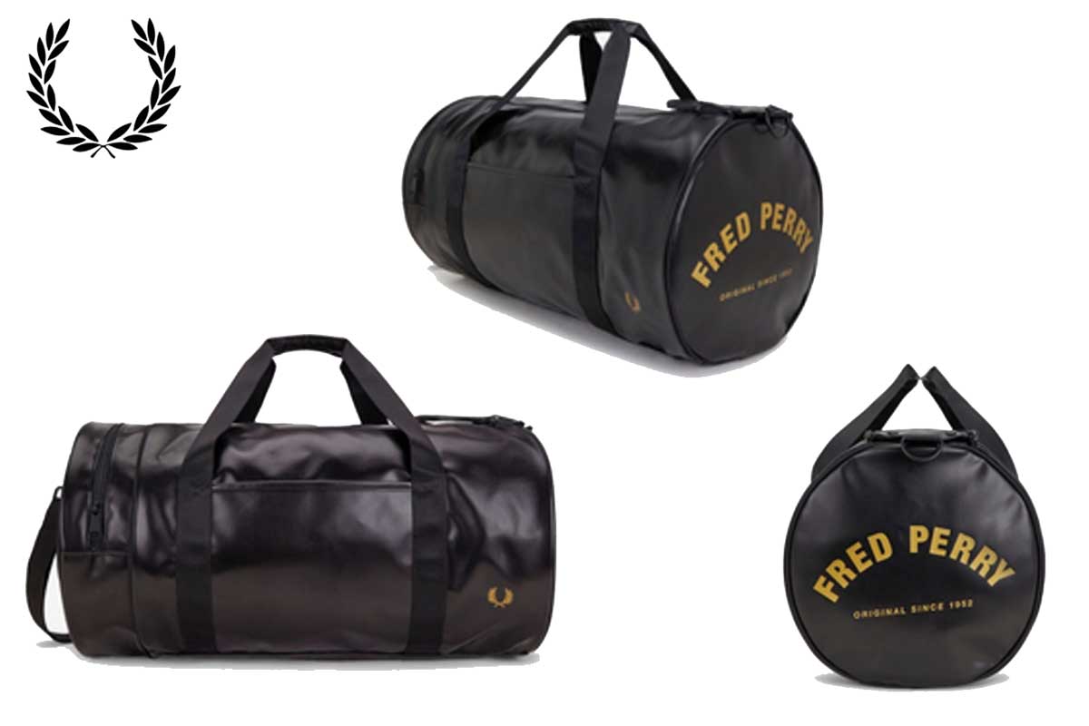フレッドペリーバッグFREDPERRYTONALLARGEBARRELBAGL9255774(BLACK)ラージサイズバレルバッグドラムバッグボストンバッグ
