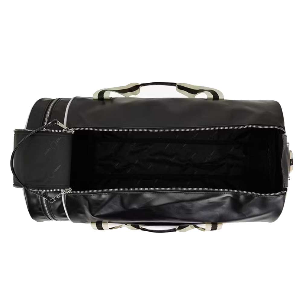 フレッドペリーバッグFREDPERRYCLASSICLARGEBARRELBAGL9266D57(BLACK/ECRU)ラージサイズバレルバッグドラムバッグボストンバッグ