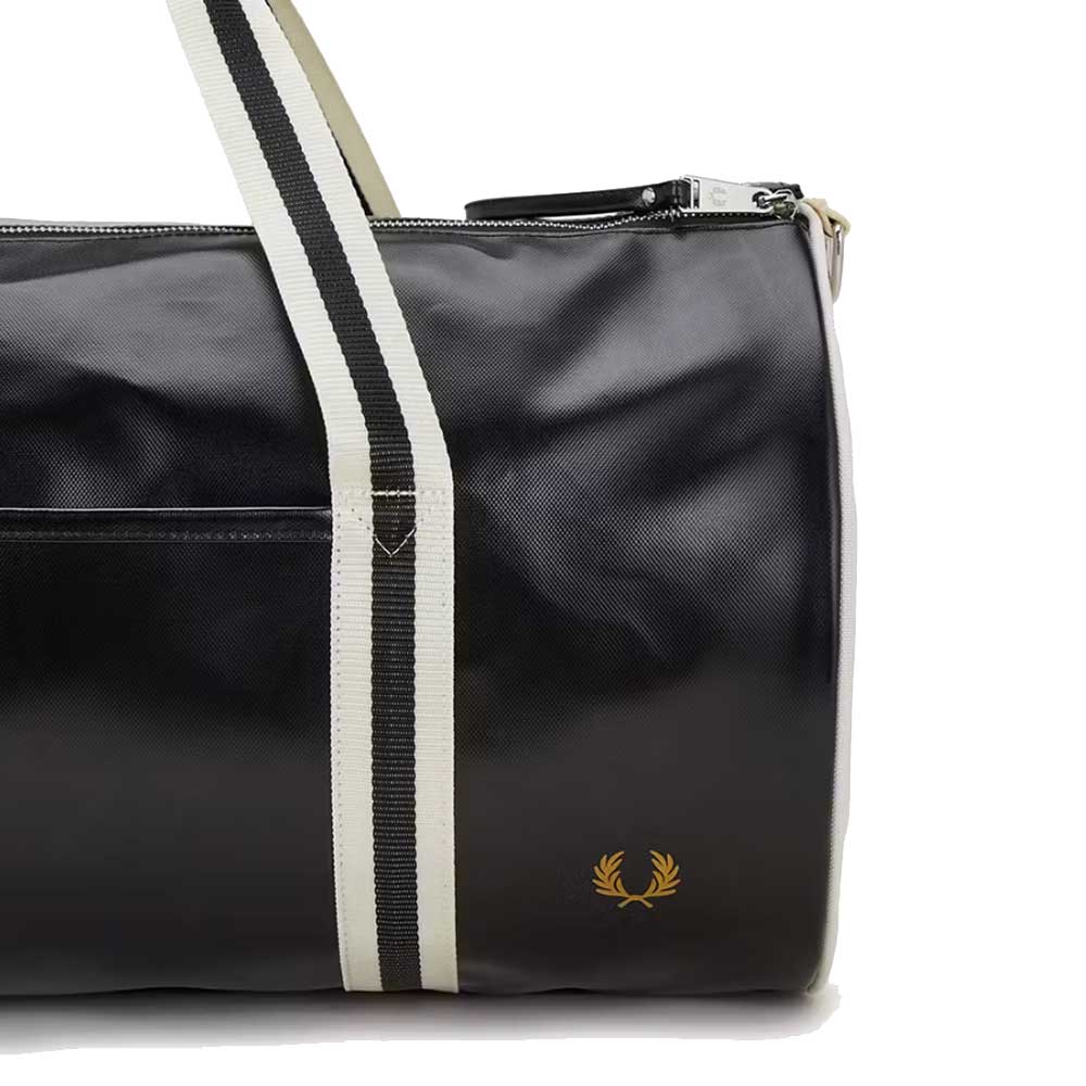 フレッドペリーバッグFREDPERRYCLASSICLARGEBARRELBAGL9266D57(BLACK/ECRU)ラージサイズバレルバッグドラムバッグボストンバッグ