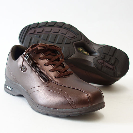 4.5Eのワイド幅&ハイパーライトソールで超軽量 ストレッチ素材で足に楽々フィット! 【YONEX】ヨネックス LC30W ブロンズ(レディース) 軽い疲れにくいウォーキングシューズ 「靴」