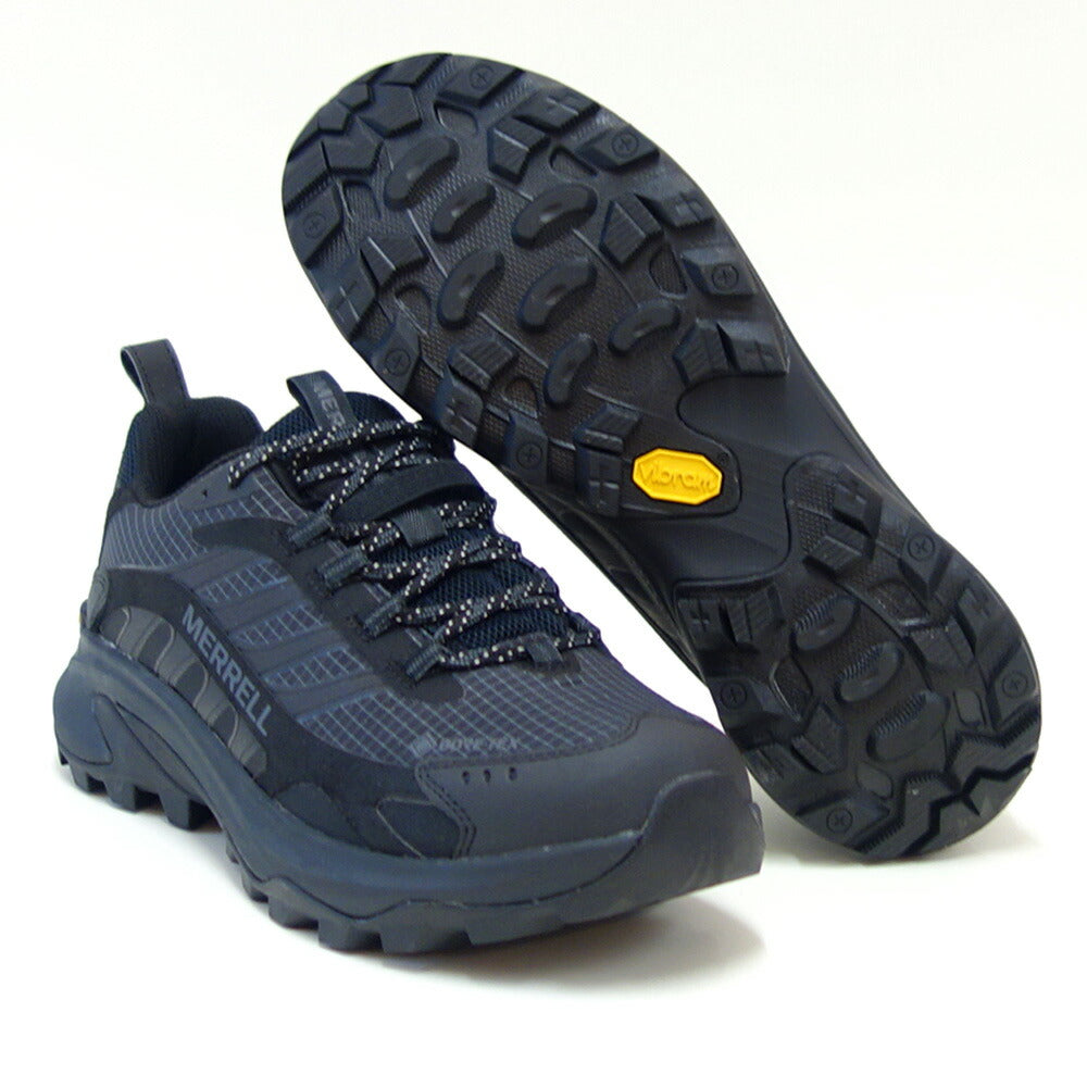 メレルMERRELL(メンズ)モアブスピード2ゴアテックス037513カラー:ブラックGORE-TEX完全防水通気性メッシュアウトドアシューズウォーキングハイキングトレイル「靴」