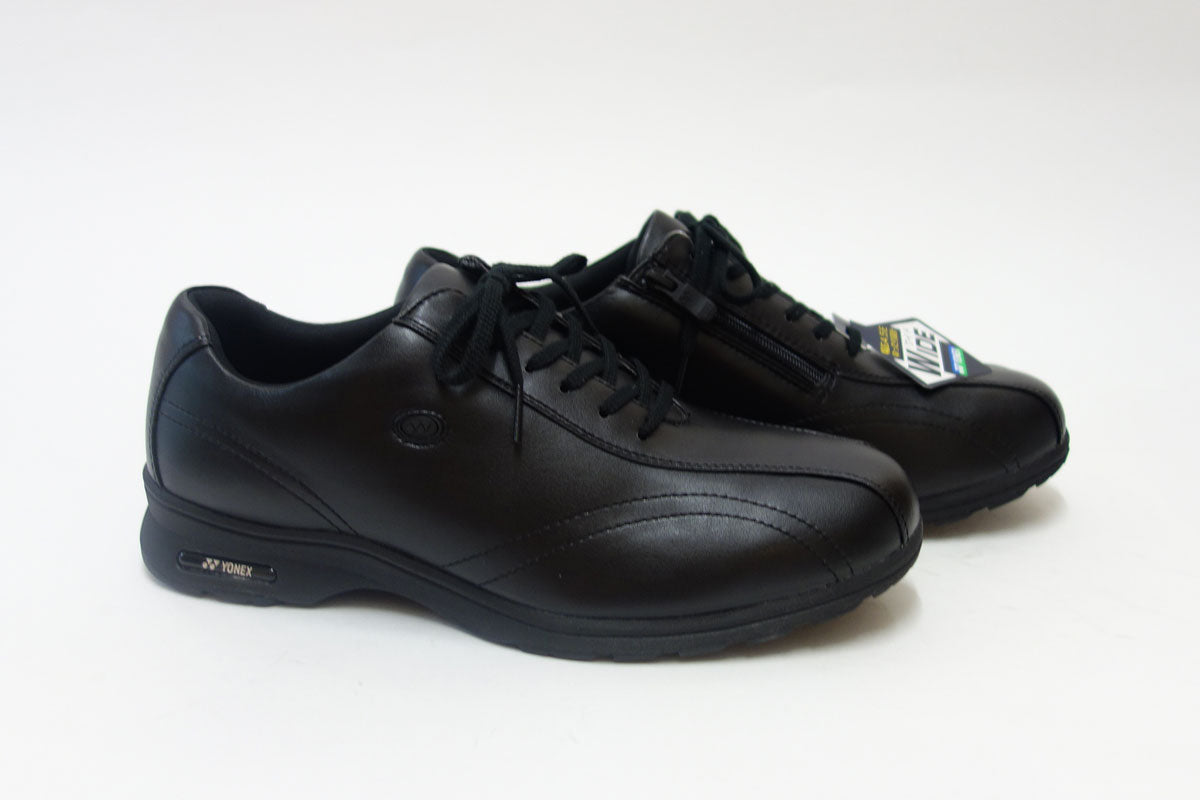 4.5Eのワイド幅&ハイパーライトソールで超軽量 ストレッチ素材で足に楽々フィット! 【YONEX】ヨネックス MC30W ブラック(メンズ) 軽い疲れにくいウォーキングシューズ 「靴」