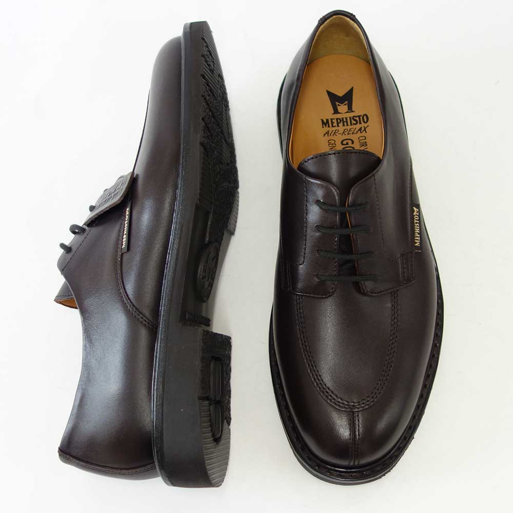 メフィスト MEPHISTO MIKE(マイク)ダークブラウン (9051) グッドイヤー 天然皮革 プレーントゥ ビジネスシューズ(メンズ) 「靴」