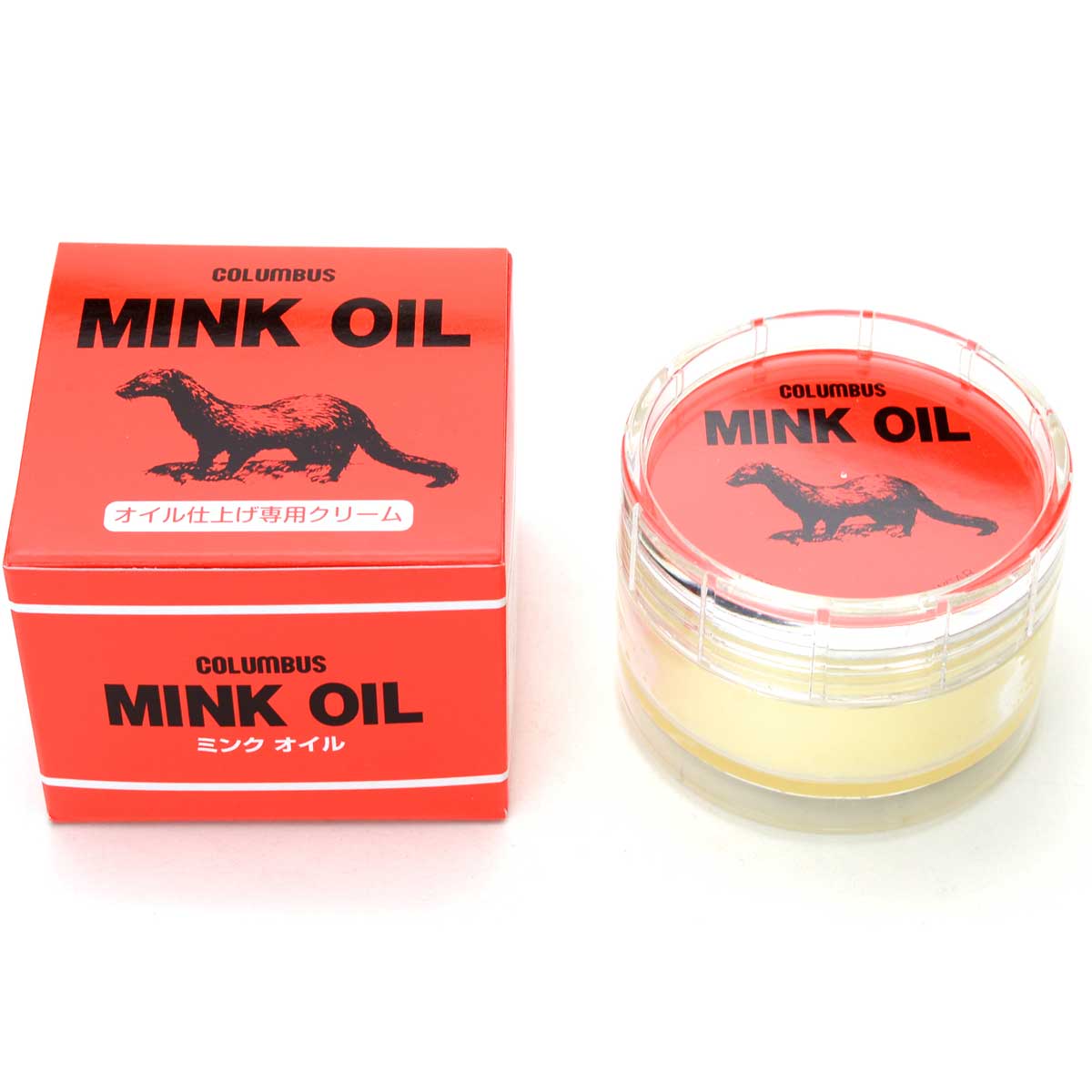 COLUMBUS コロンブス MINK OIL ミンクオイル ビン オイル仕上革専用クリーム(日本製)