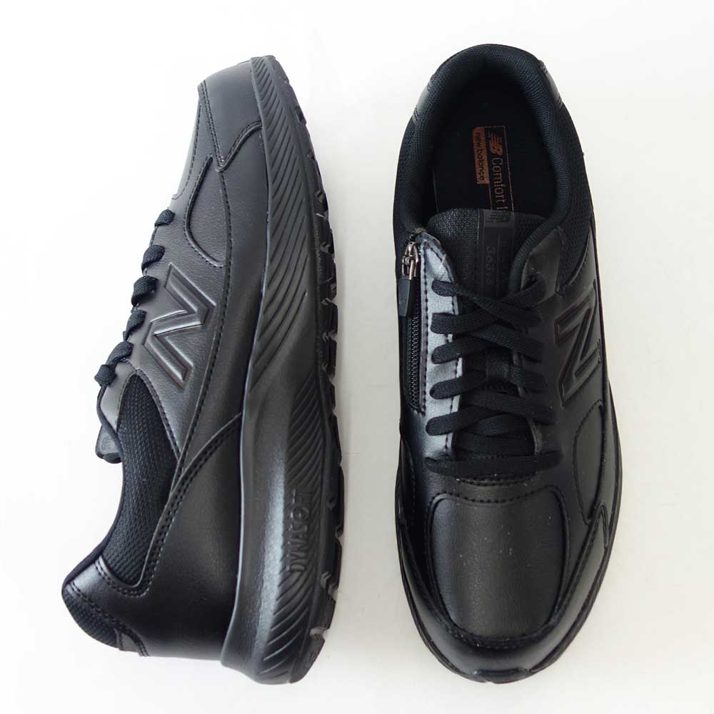 new balance ニューバランス MW363BK8 ブラック (メンズ) 4E幅 ゆったりフィットのウォーキングシューズ サイドファスナー付き「靴」