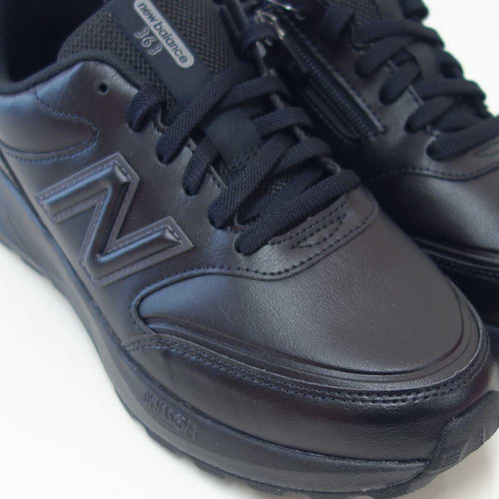 newbalanceニューバランスMW363SA9ブラック(メンズ)4E幅ゆったりフィットのウォーキングシューズサイドファスナー付き「靴」