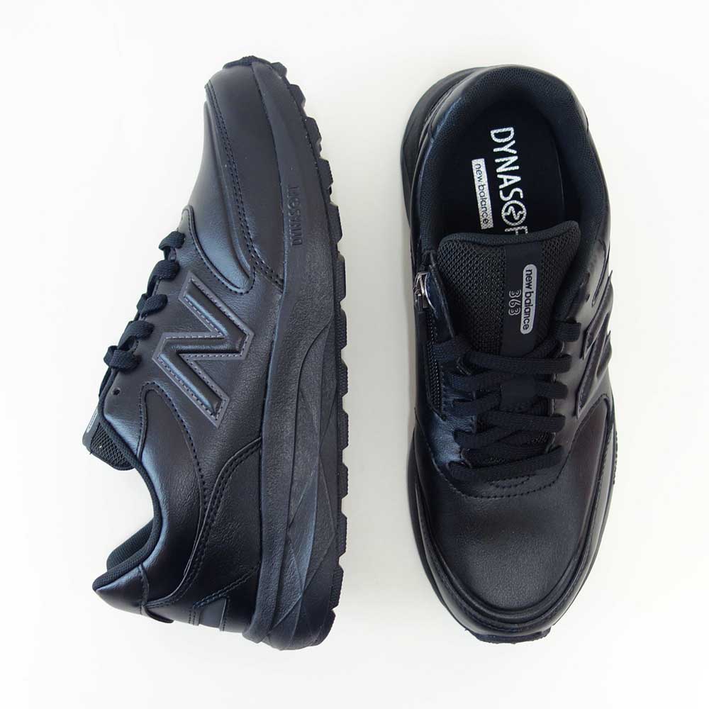 newbalanceニューバランスMW363SA9ブラック(メンズ)4E幅ゆったりフィットのウォーキングシューズサイドファスナー付き「靴」