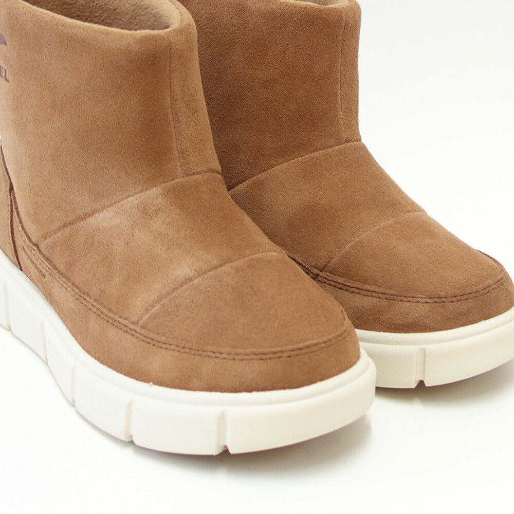 ソレルSORELNL5122(レディース)エクスプローラー3スリッポンウォータープルーフ:VelvetTan/Chalk(242)スエードレザーショートブーツウォータープルーフ「靴」