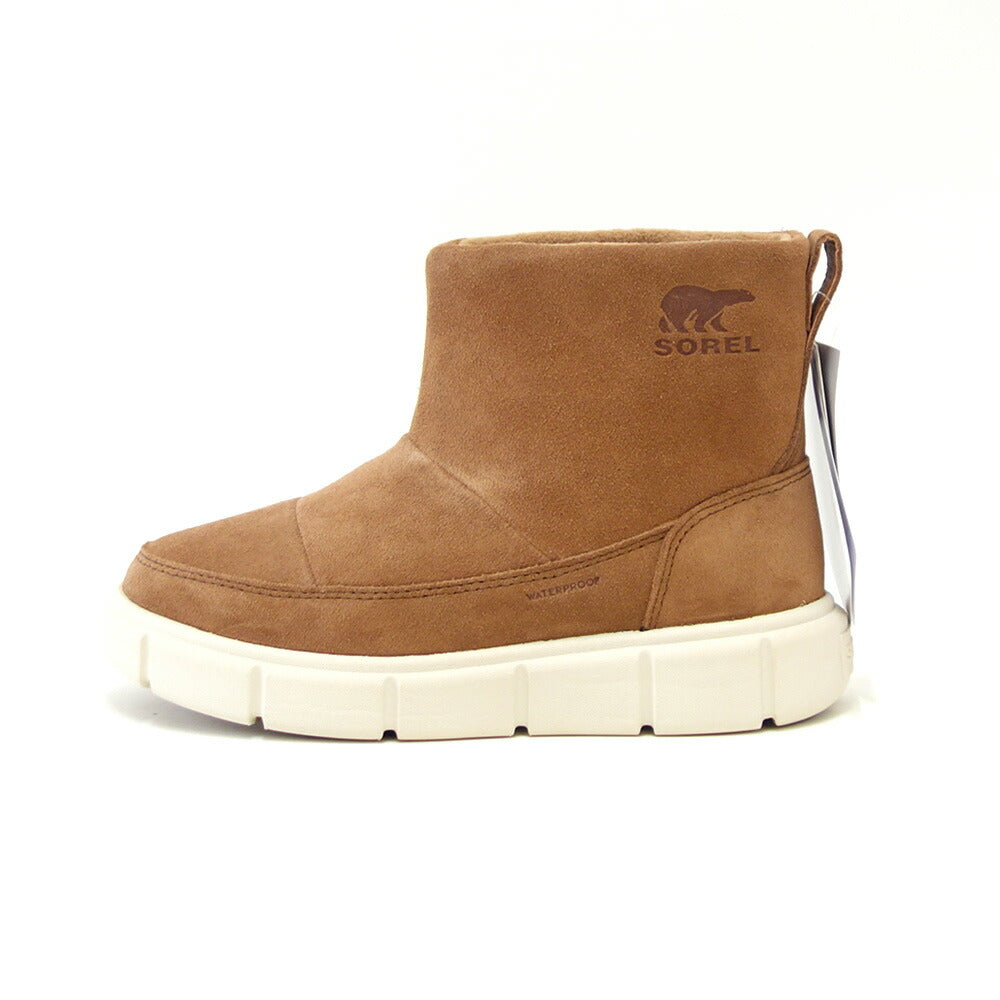 ソレルSORELNL5122(レディース)エクスプローラー3スリッポンウォータープルーフ:VelvetTan/Chalk(242)スエードレザーショートブーツウォータープルーフ「靴」