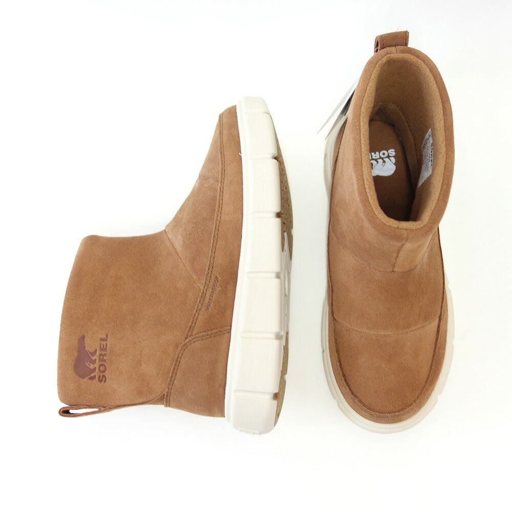 ソレルSORELNL5122(レディース)エクスプローラー3スリッポンウォータープルーフ:VelvetTan/Chalk(242)スエードレザーショートブーツウォータープルーフ「靴」