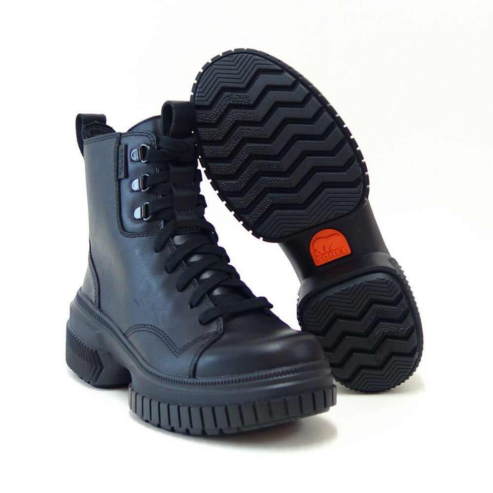 ソレルSORELNL5141(レディース)オーエヌエーアベニューブーツレースウォータープルーフ:Black(010)天然皮革サイドジップブーツ「靴」