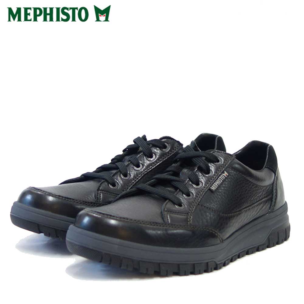 メフィスト MEPHISTO PACO(パコ)ブラック (ポルトガル製) 天然皮革 アウトドア ウォーキングシューズ(メンズ) 「靴」 正規品 快適靴 旅行