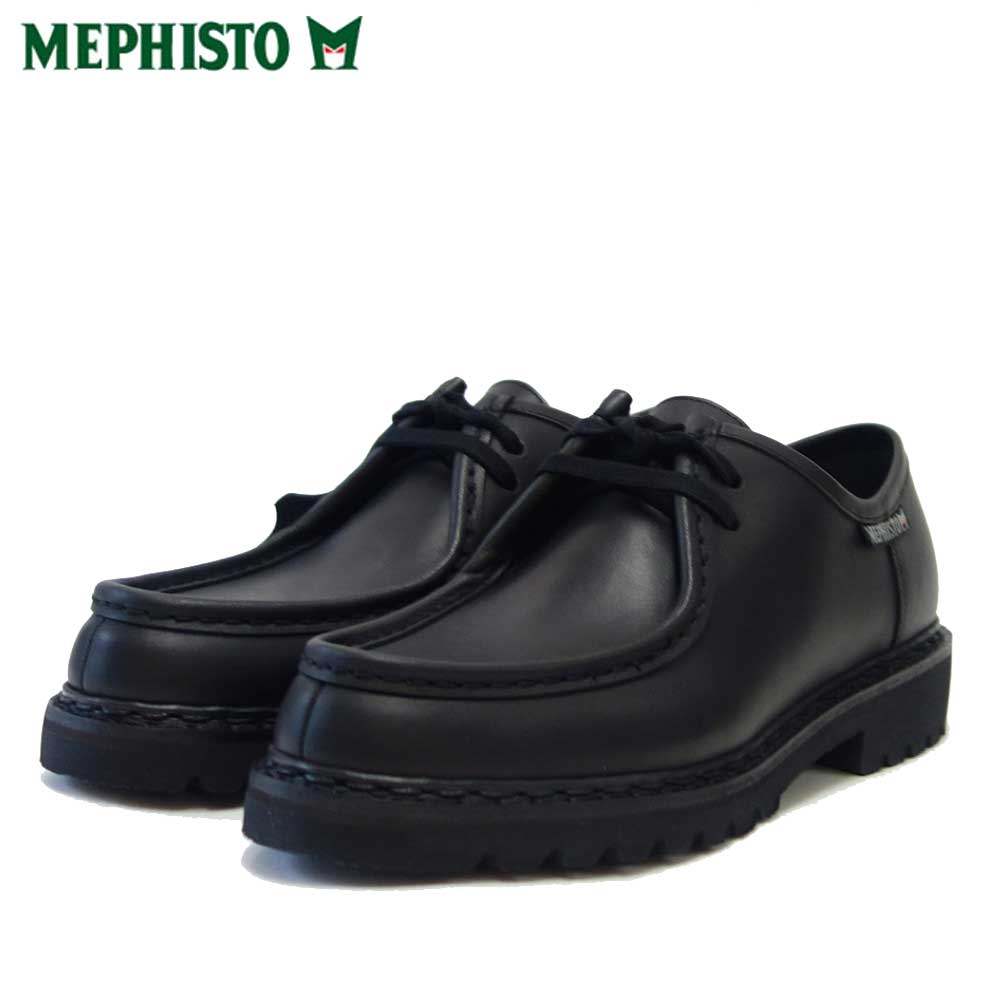 メフィスト MEPHISTO PEPPO(ペッポ)ブラック (フランス製) 天然皮革 アウトドア ウォーキングシューズ(メンズ) 「靴」 正規品 快適靴 旅行