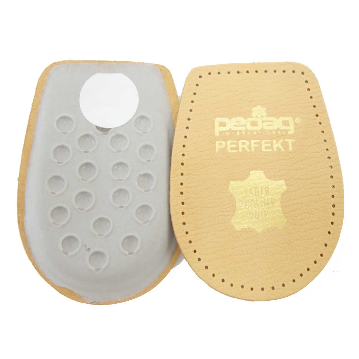 《メール便可》かかと、アキレス腱、踝の痛み、だるさを和らげます pedag ペダック パーフェクト(perfekt) 羊革仕様の軟質ヒールパッド(ドイツ製) 靴 シューズ