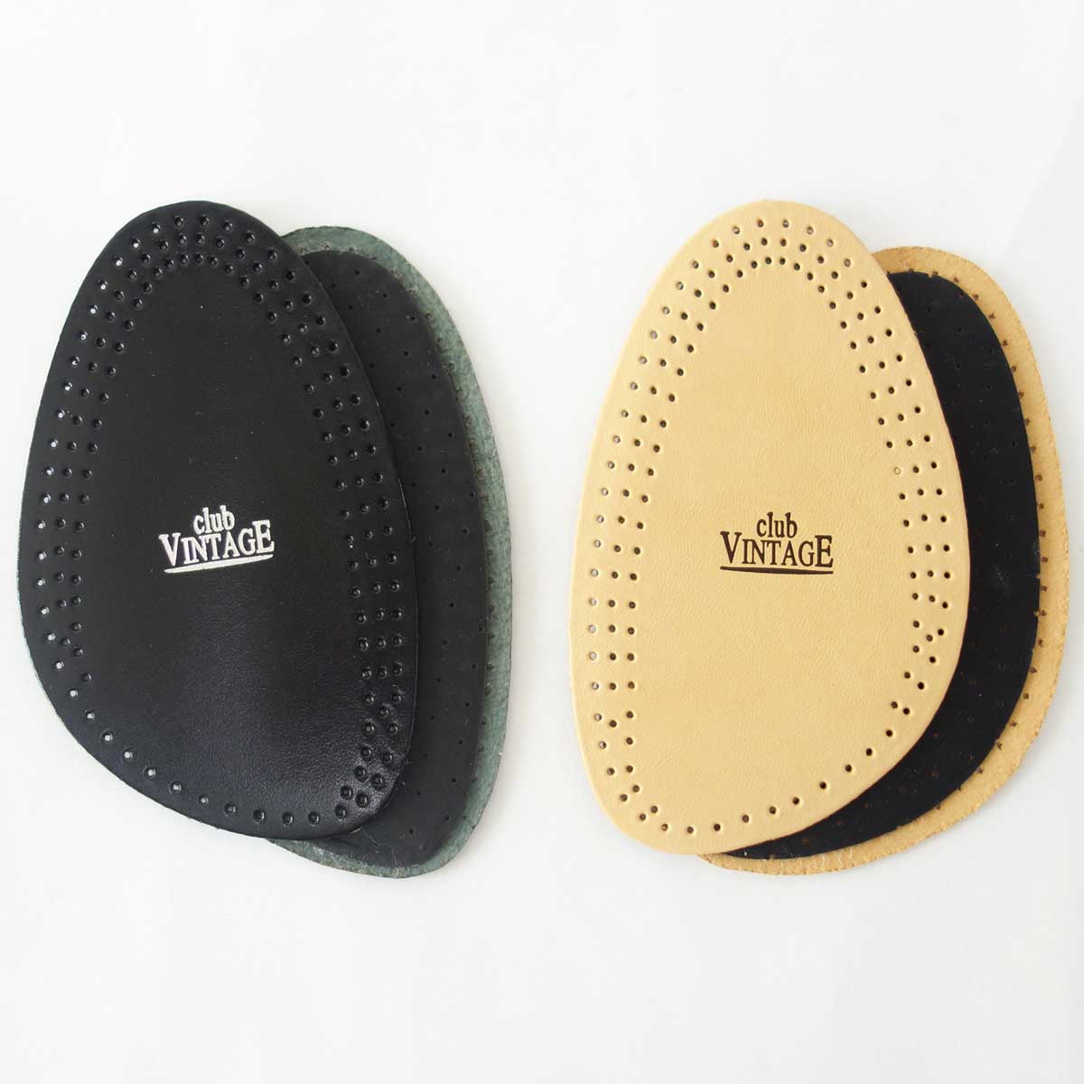 《メール便可》 club VINTAGE COMFORT クラブヴィンテージ コンフォートインソール(ドイツ製) プレジデント・ハーフ(メンズ用)ベージュ 天然シープレザーハーフインソール