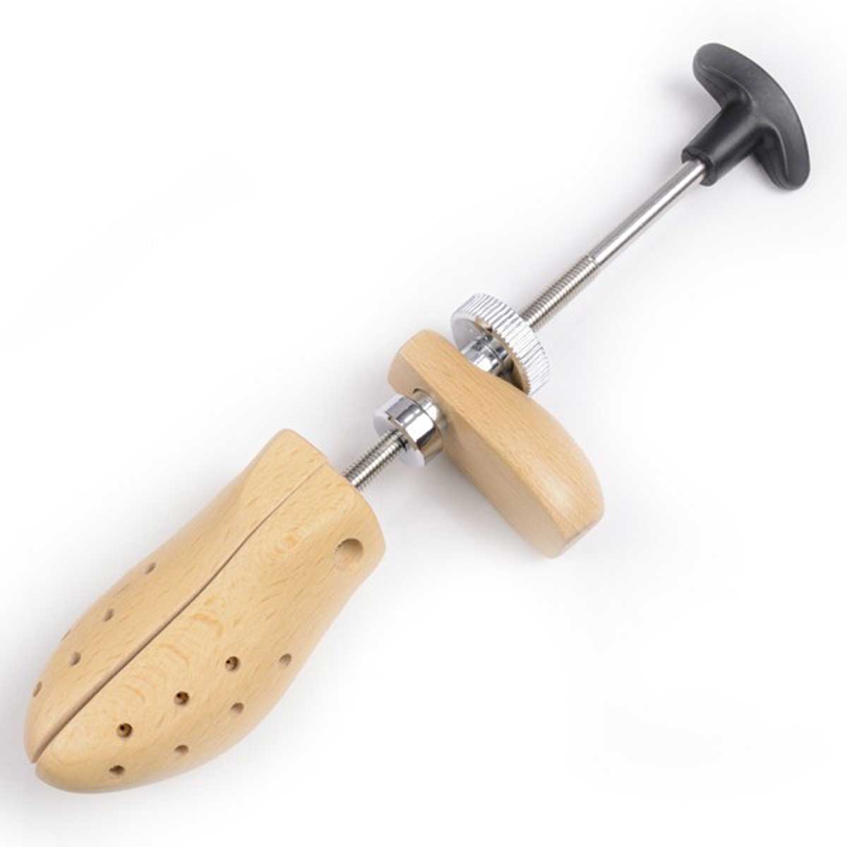 パーフェクトストレッチャー(木製タイプ) カカト部分のついた皮革靴用伸張器(幅伸ばし) R&D社