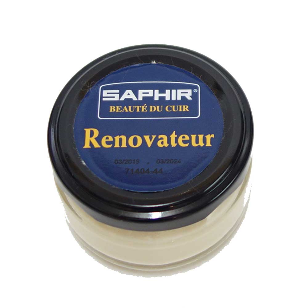 フランスの靴クリーム(カーフ・ボックス革専用) SAPHIR サフィール レノベイタークリーム+クロス付 カーフ、ボックスレザーのお手入れに靴 シューズ