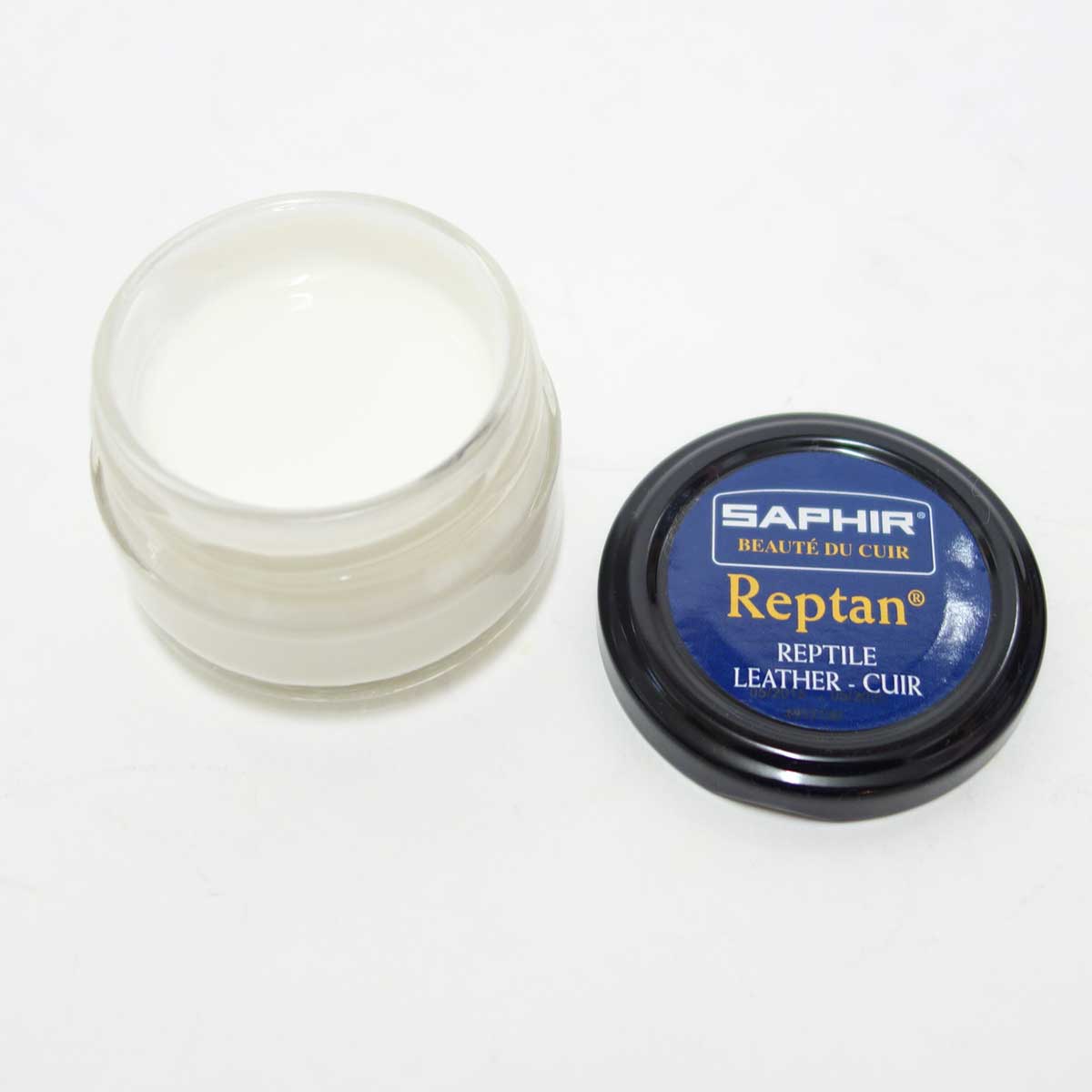 爬虫類皮革専用クリーム SAPHIR サフィール フランス製 レプタイルクリーム+クロス付 ワニ革、ヘビ革などのクリーニング、栄養靴 シューズ